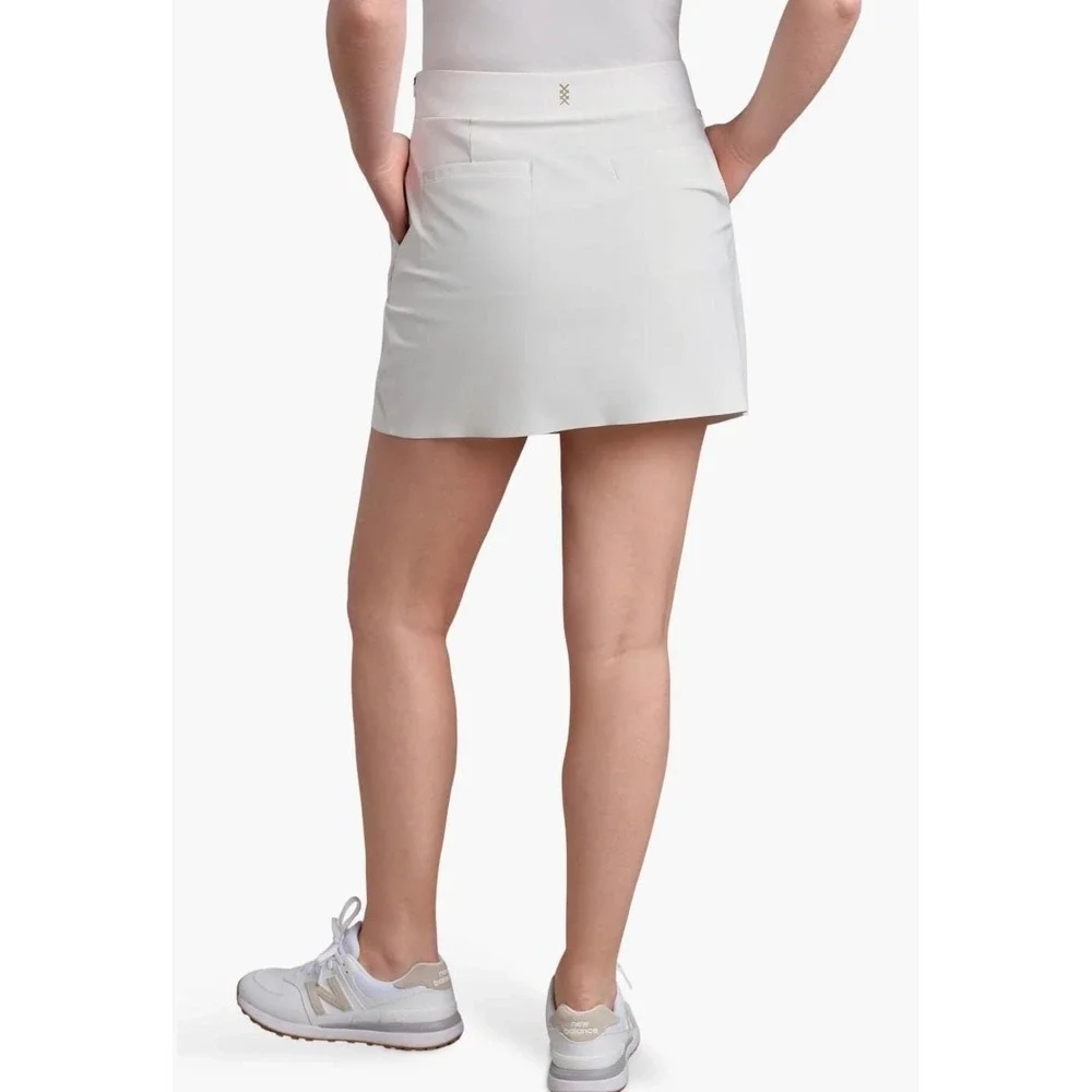 $128 RHONE Birdie‎ White Wrap Front Athletic Golf Tennis Skort Size 16 Side Zip
